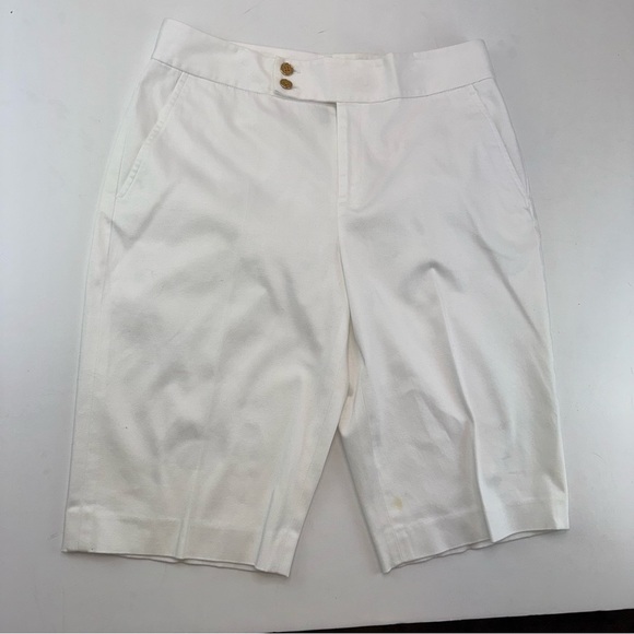 Ralph Lauren Women’s White Bermuda Shorts Size 8 - Picture 6 of 16
